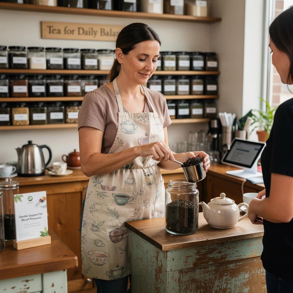 Immagine di una persona che prepara una tazza di tè, prestando attenzione alle istruzioni.